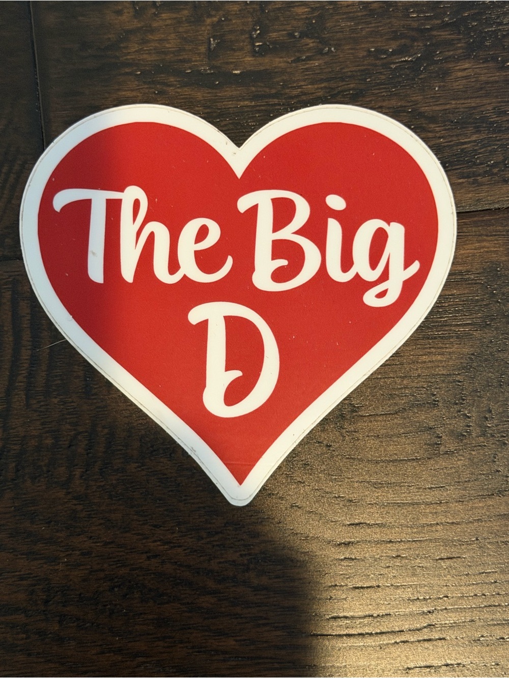 Dallas Texas tx the big d heart sticker